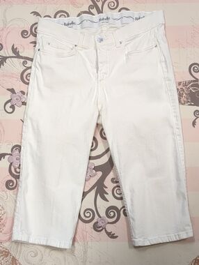 Rafaella White Cropped Straight-Leg Jeans
